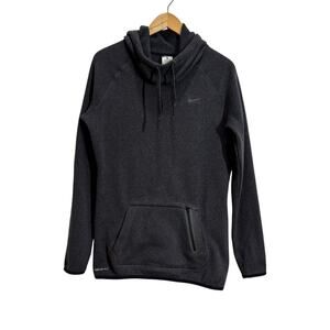 Nike Men L Therma Fit Gray Pullover Hoodie Pouch Pocket Athletic Athleisure